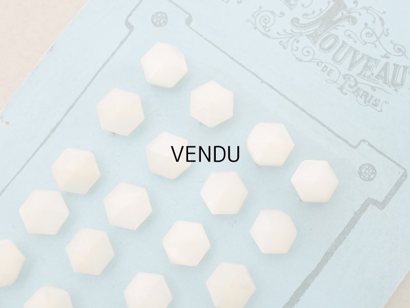 画像5: アンティーク シェルボタン 六角形 8mm 20ピース 