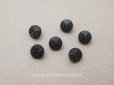 画像1: アンティーク ガラスボタン 黒 7mm 6ピースのセット (1)