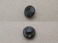 画像3: アンティーク ガラスボタン 黒 7mm 6ピースのセット (3)