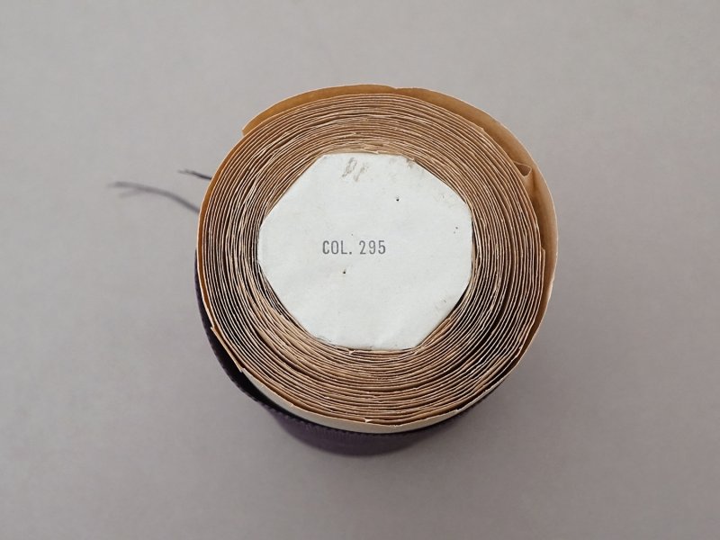 画像6: アンティーク シルク製 幅広 グログランリボン 深紫 5.4m PON 4178 N 80 COL.295