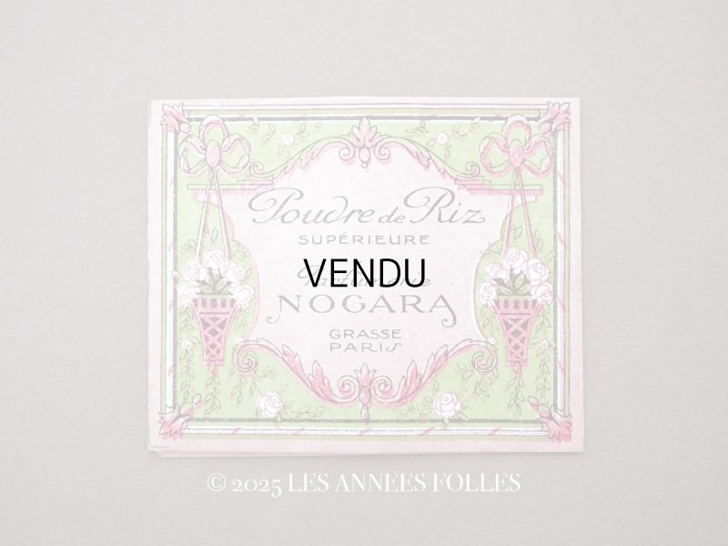 画像1: アンティーク パウダーサシェ POUDRE DE RIZ - NOGARA GRASSE PARIS -