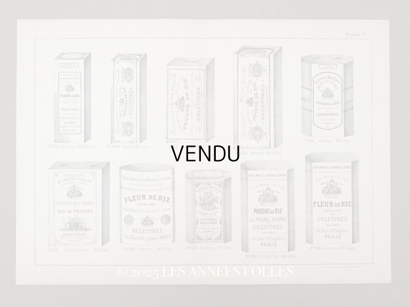 画像1: アンティーク パフュームリーのデザイン画  PLANCHE 27 - DELETTREZ PARIS -