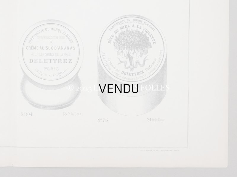 画像5: アンティーク パフュームリーのデザイン画  PLANCHE 26 - DELETTREZ PARIS -