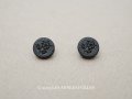 アンティーク 花 フレンチジェットのボタン 11.5mm 2ピースのセット黒 