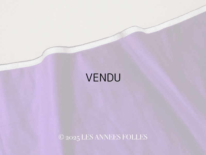 画像1: 19世紀末 アンティーク ファブリック シルク製 ベルベット 紫 46×47cm