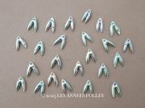 アンティーク ゼラチン製 スフレ スパンコール 30ピースのセット 約10×15mm ブルーグリーン
