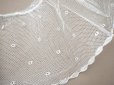 画像8: アンティーク 幅広 フリルレース オフホワイト ドット刺繍入り チュールレース 2.5m 幅11.5cm 