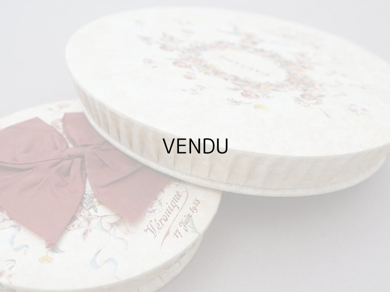 画像8: 1955年 アンティーク 天使&薔薇のリース バテムのお菓子箱 (M)