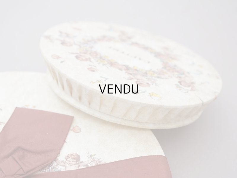 画像8: 1955年 アンティーク 天使&薔薇のリース バテムのお菓子箱 (S)