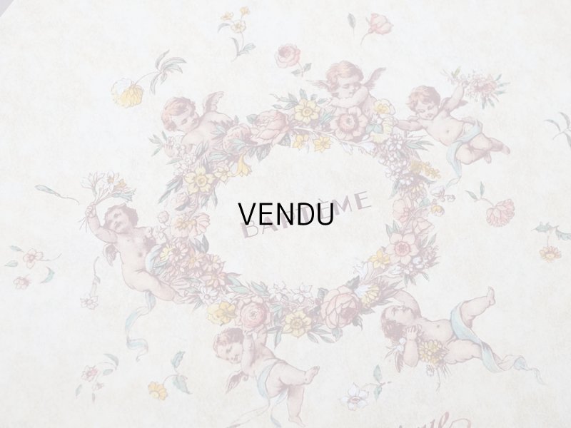 画像5: 1955年 アンティーク 天使&薔薇のリース バテムのお菓子箱 (M)