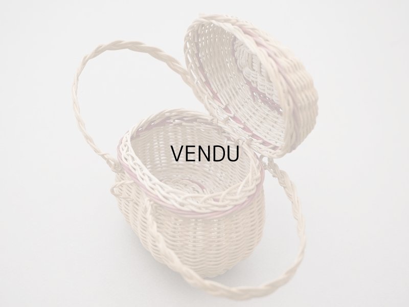 画像8: アンティーク ドール用 パニエ ボルドーのライン入り