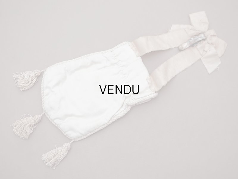 画像5: 1900年頃 アンティーク シルク製 初聖体のオモニエール パウダーピンク