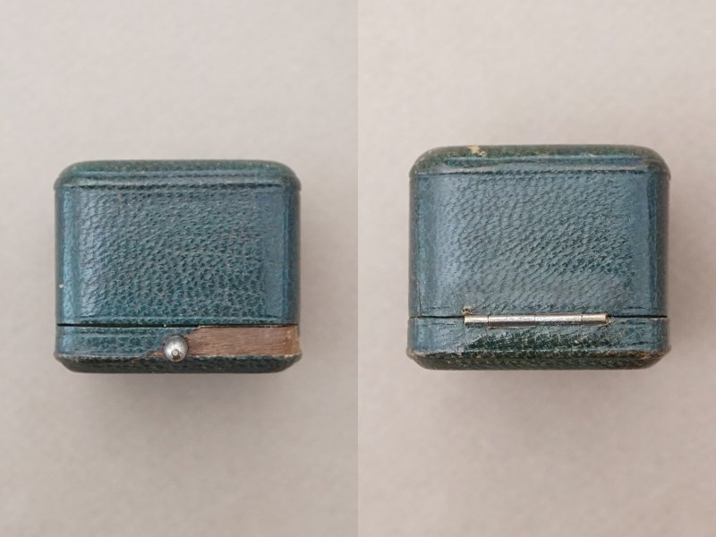 画像9: 19世紀 アンティーク 本革製 リングボックス イニシャル 【MC】 ジュエリーボックス