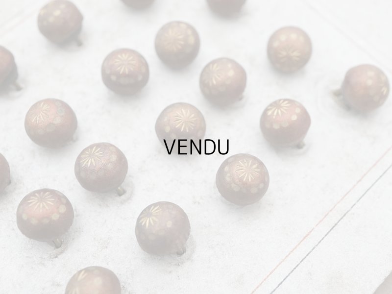 画像3: 19世紀末 アンティーク 花模様 ボタン 8mm 23ピース ブラウン