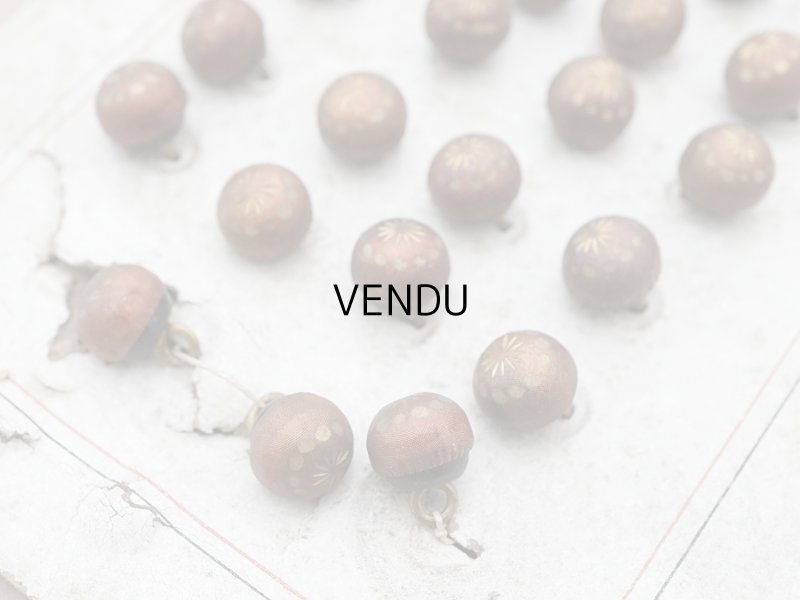 画像4: 19世紀末 アンティーク 花模様 ボタン 8mm 23ピース ブラウン