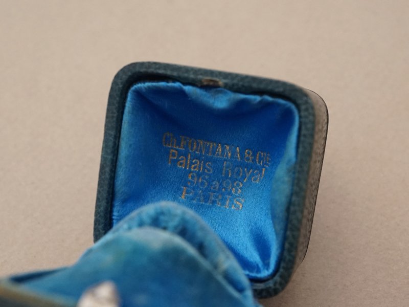 画像4: 19世紀 アンティーク 本革製 リングボックス イニシャル 【MC】 ジュエリーボックス