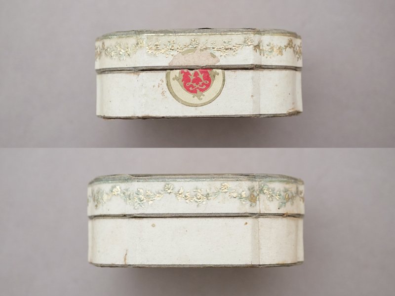 画像3: アンティーク 薔薇＆リボンのガーランド パウダーボックス ルーブル百貨店 POUDRE DE RIZ REINE DES SENTEURS - GRANDS MAGASINS DU LOUVRE PARIS -