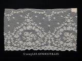アンティーク 幅広 ニードルレースのサンプラー ラベル付き  20×34cm