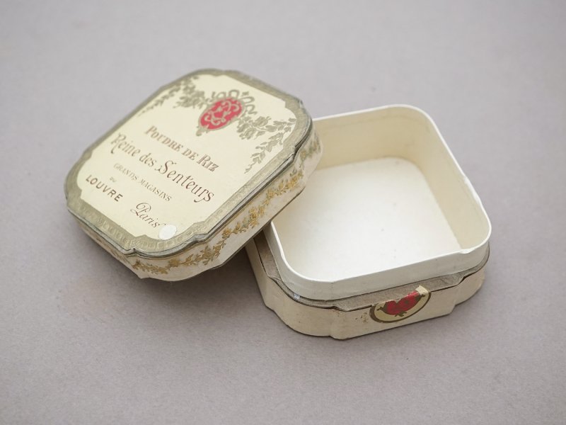 画像5: アンティーク 薔薇＆リボンのガーランド パウダーボックス ルーブル百貨店 POUDRE DE RIZ REINE DES SENTEURS - GRANDS MAGASINS DU LOUVRE PARIS -