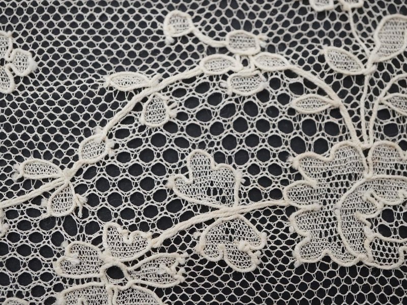 画像5: アンティーク 幅広 ニードルレースのサンプラー ラベル付き  20×34cm