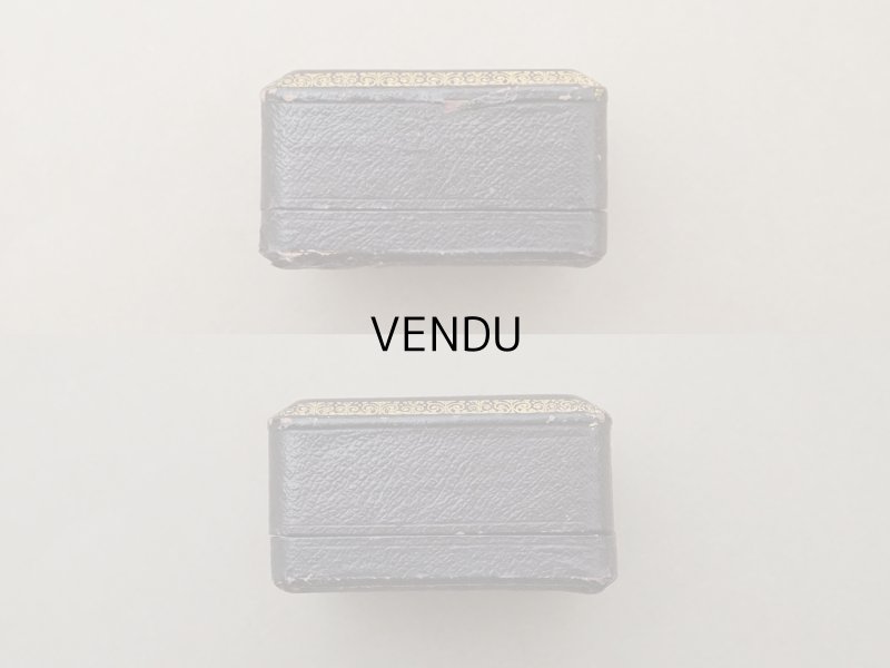 画像9: アンティーク ジュエリーボックス  金彩入り チョコレートブラウン＆レッド