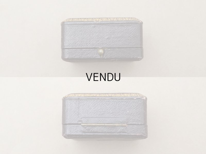 画像8: アンティーク ジュエリーボックス  金彩入り チョコレートブラウン＆レッド