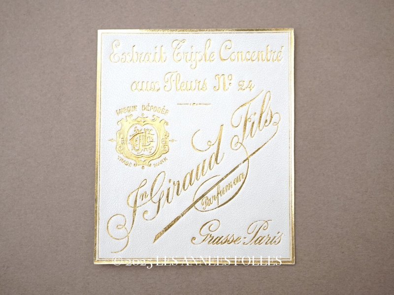 画像1: アンティーク パフュームラベル EXTRAIT TRIPLE CONCENTRE AUX FLEURS N 24 - JN.GIRAUD FILS -