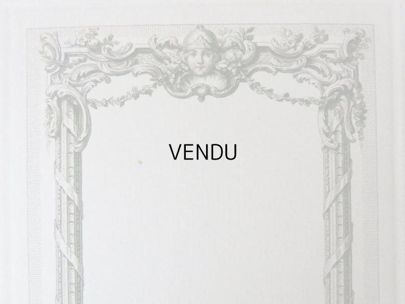 画像5: アンティーク メニューカード  ロカイユ装飾&薔薇のガーランド