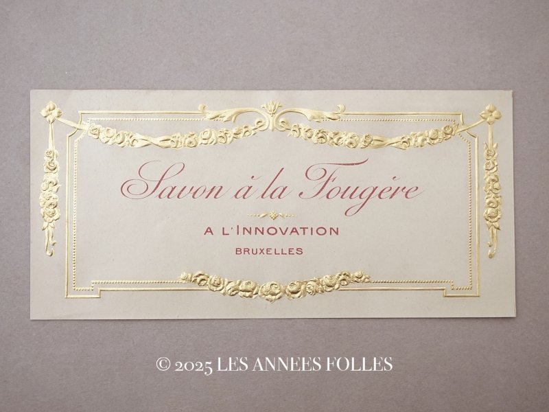 画像1: アンティーク パフュームラベル 薔薇のガーランド SAVON A LA FOURERE A L'INNOVATION BRUXELLES