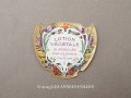 1900年頃 アンティーク パフュームラベル 薔薇＆アイリス LOTION VEGETALE SUPERIEURE POUR LES SOINS DE LA CHEVELURE