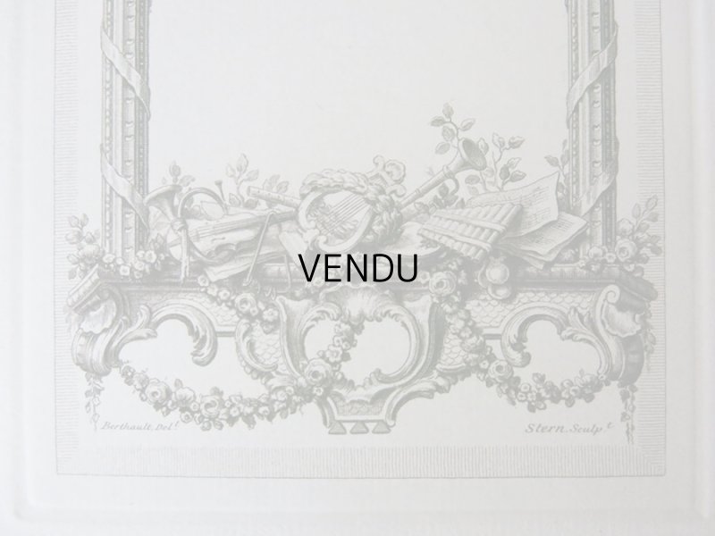 画像6: アンティーク メニューカード  ロカイユ装飾&薔薇のガーランド