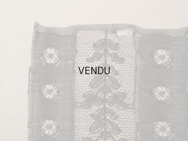 画像6: アンティーク 幅広レース 黒 約16.5cm幅