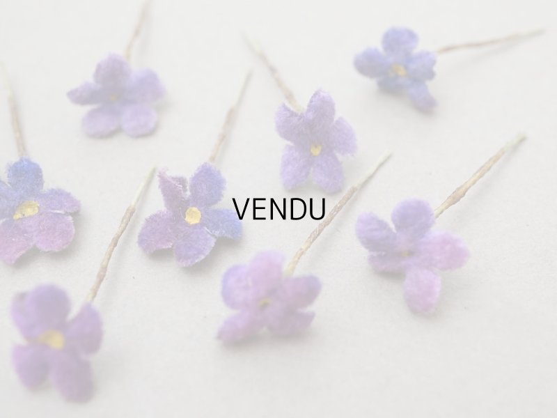 画像3: アンティーク 勿忘草の小さな布花 マーブル 12ピースのセット 約13mm