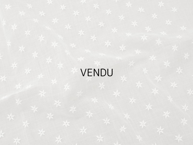 画像4: アンティーク  花の刺繍入り オーガンジー 44×45cm