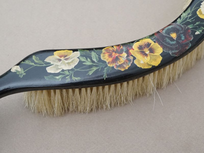 画像6: 19世紀 アンティーク パンくず取り パンジー柄