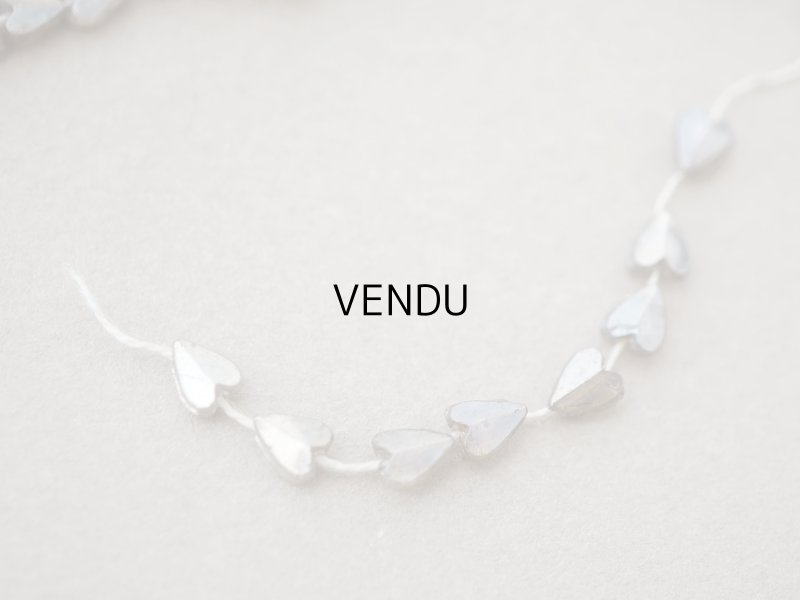 画像7: アンティーク 極小 ハート型 ガラスビーズ シルバー色 4.5×3.75mm 約140ピース