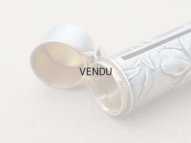 画像7: アンティーク シルバー製 菫のリップケース シャトレーヌ用 リング付