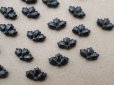 画像4: アンティーク フレンチジェット リーフ型 30ピースのセット 6×9.5mm (4)