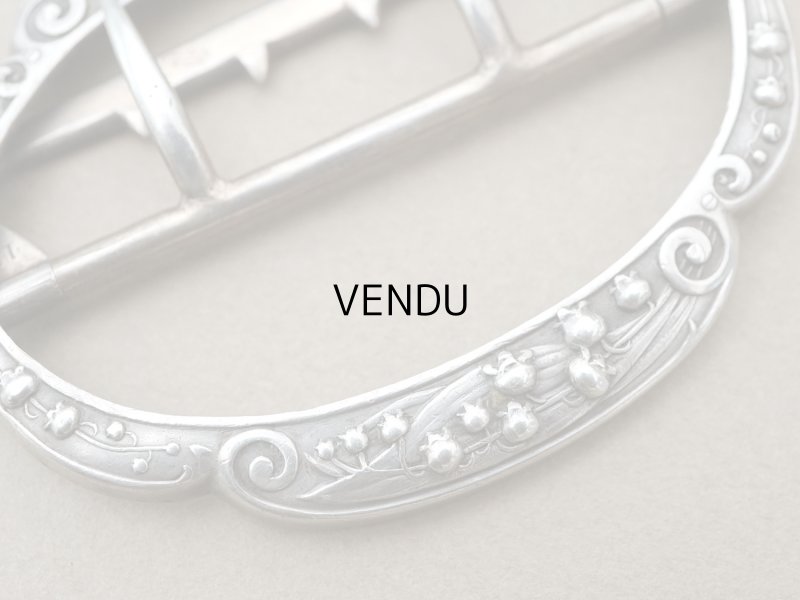 画像3: アンティーク 鈴蘭 シルバー製 バックル 