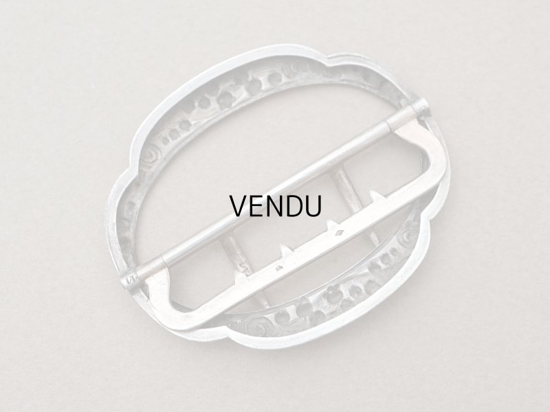 画像6: アンティーク 鈴蘭 シルバー製 バックル 