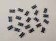 画像2: アンティーク フレンチジェット 花モチーフ  20ピースのセット 6×11mm (2)