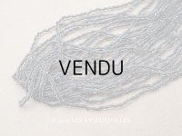 アンティーク シードビーズ クリア＆炭黒 ガラスビーズ 35g