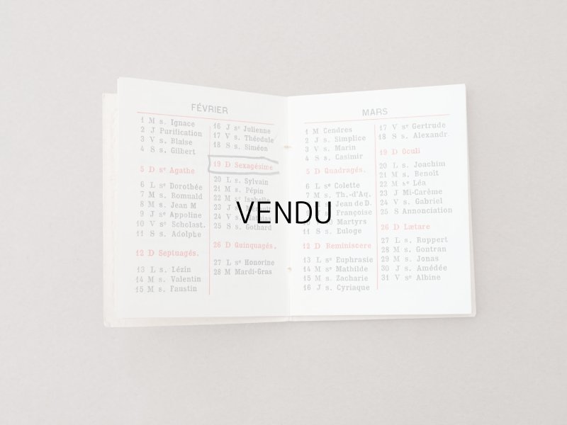 画像5: 1911年 アンティーク ショコラティエの小さなカレンダーのカルネ  - AU FIDELE BERGER PARIS -