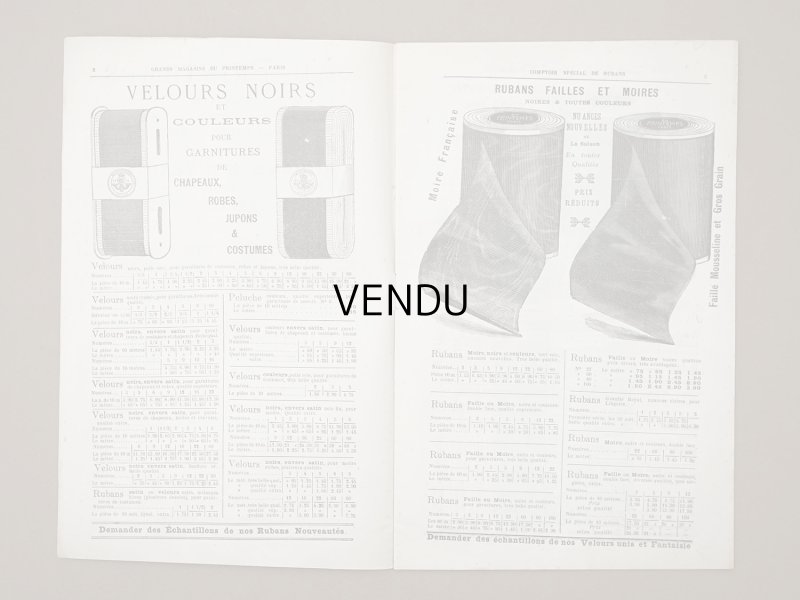 画像4: 1901年 アンティーク リボンのカタログ プランタン百貨店 CATALOGUE SPECIAL DU COMPTOIR DES RUBANS - GRANDS MAGASINS DU PRINTEMPS -
