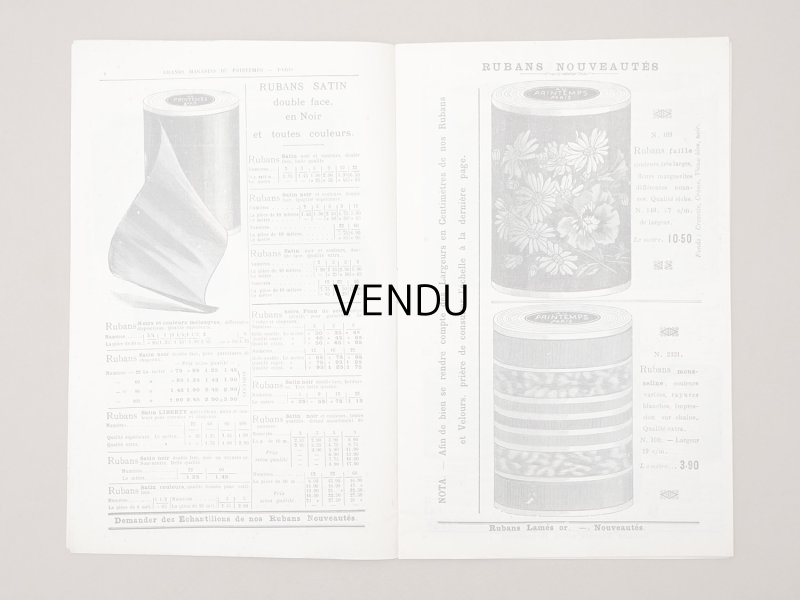 画像5: 1901年 アンティーク リボンのカタログ プランタン百貨店 CATALOGUE SPECIAL DU COMPTOIR DES RUBANS - GRANDS MAGASINS DU PRINTEMPS -