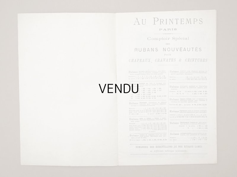 画像3: 1901年 アンティーク リボンのカタログ プランタン百貨店 CATALOGUE SPECIAL DU COMPTOIR DES RUBANS - GRANDS MAGASINS DU PRINTEMPS -