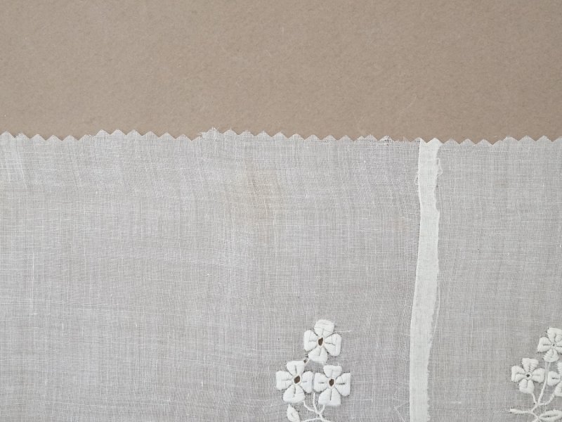 画像9: 1900年頃 アンティーク 幅広レース ホワイトワーク 花刺繍 22cm幅