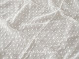 アンティーク  ドット刺繍入り コットンオーガンジー オフホワイト ファブリック 140×48cm