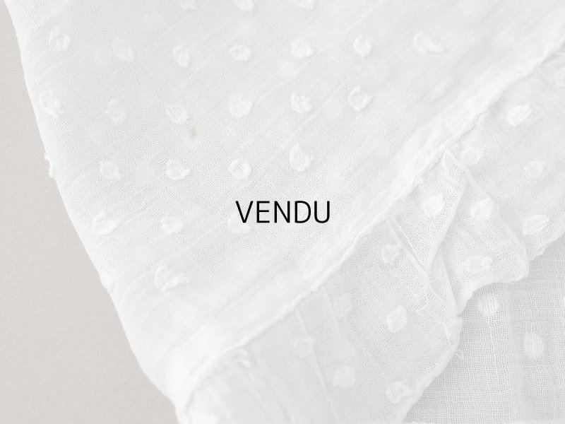 画像8: アンティーク  ドット刺繍入り コットンオーガンジー オフホワイト ファブリック 140×48cm