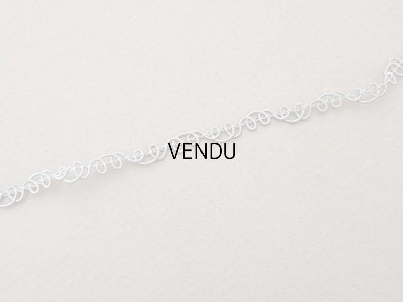 画像3: 1900年頃 アンティーク ドール用 極細 メタル製 トリム 3〜5mm幅  シルバー 